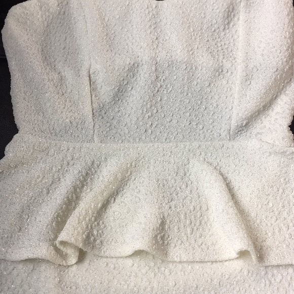 Strapless Cream Open Back Bodycon Dress - Picture 2 of 3